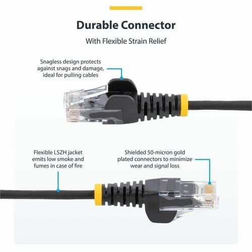 SLIM CAT6 CABLE WHITE LSZH SLIM SNAGLESS RJ45 UTP PATCH CABLE