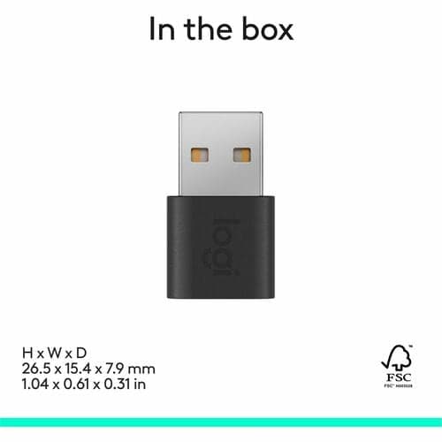 LOGI ADAPTOR USB-A TO C GRAPHITE - BROWN BOX