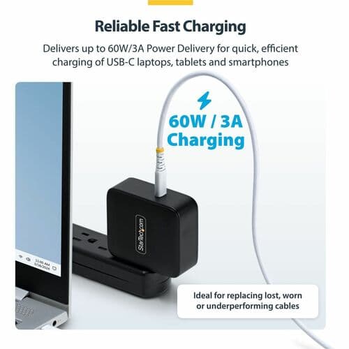 5-PACK USB-C CHARGING CABLE 60W PD/RUGGED USB 2.0 CHARGER CORD