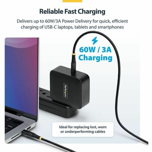 6IN USB-C CHARGING CABLE 60W PD/RUGGED USB 2.0 CHARGER CORD