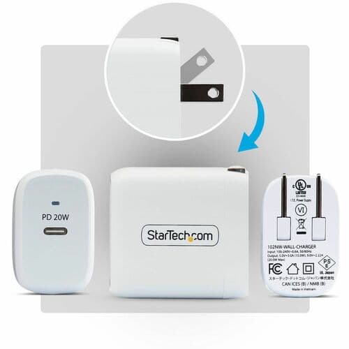 20W USBC WALL CHARGER PORTABLE CHARGER 5V/9V PD