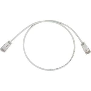 10FT CAT6A WHITE SNAGLESS M/M MOLDED SLIM 10G POE ENET CABLE