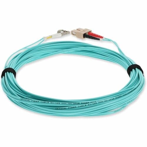 3M 10GB LOMM FIBER OPTIC PATCH CABLE OM3 DUPLEX SC/LC 50/125 AQUA