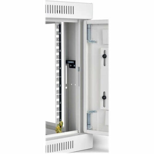 6U WALL MOUNT RACK ENCLOSURE CABINET WHITE W/ ACRYLIC GLASS DOOR