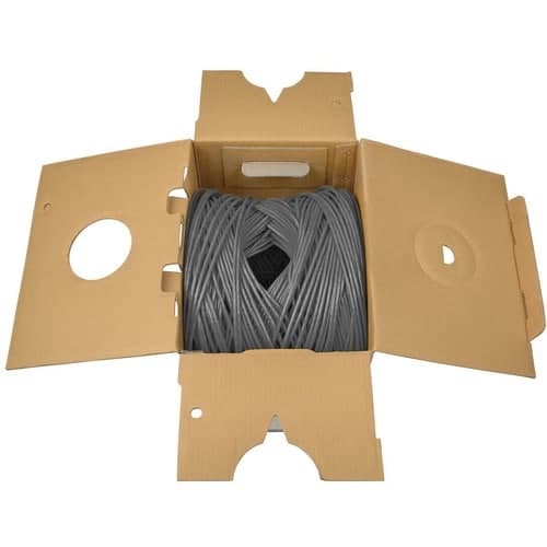 1000FT CAT5E BULK CABLE GRAY SOLID CORE CMP 350MHZ PLENUM