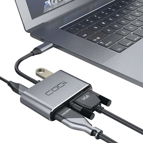 4IN1 USBC DISPLAY ADAPTER VGA/HDMI/USB 3.0/USBC PD