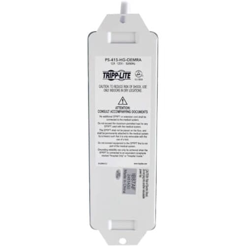 POWER STRIP MEDICAL 4OUT UL1363A 120V 15FT RIGHT ANGLE CORD