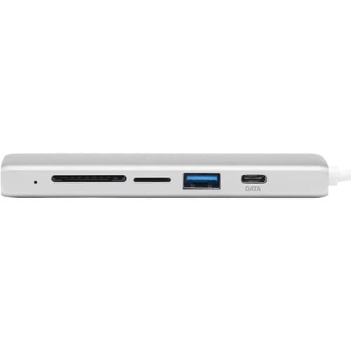 USB C MULTIPORT ADAPTER SILVER 2X USB-A USB-C  MEM CARD READER