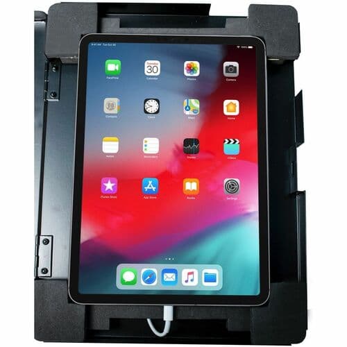 PREMIUM HEIGHT-ADJUSTABLE FLOOR-TO-DESK SECURITY KIOSK