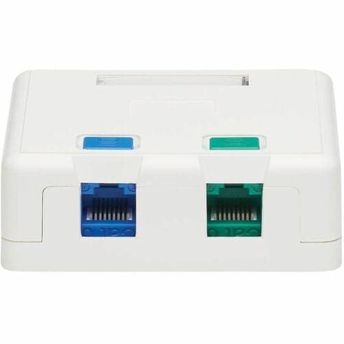 SURFACE-MOUNT BOX FOR KEYSTONE JACK 2-PORT WALL CELLING WHITE