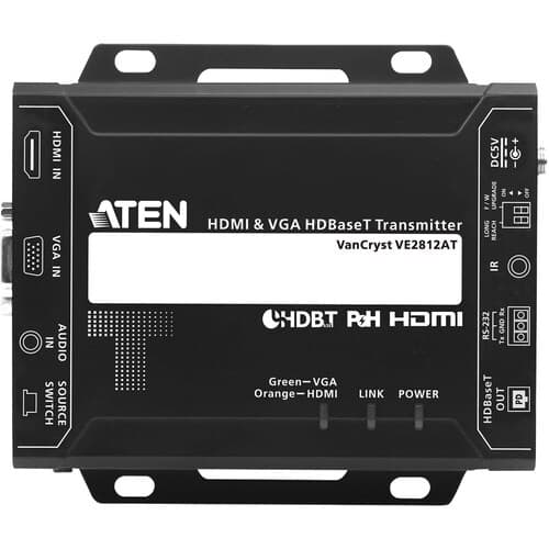HDMI AND VGA/AUDIO HDBASET TRANSMITTER W/IR AND SERIAL AND POH