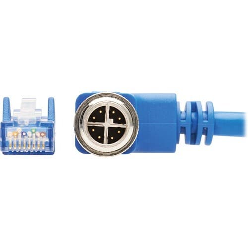 1M CAT6 ENET M12 XCODE 1G UTP RIGHT-ANGLE RJ45 M/M CABLE