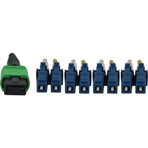 2M SWITCHABLE FIBER CBL SMF 12F MTP/MPO-APC TO 4X LC/UPC F/M