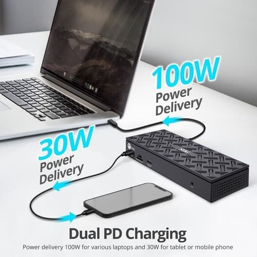 USB-C QUAD HYBRID 4K DOCKING USB-C QUAD 4K VIDEO DOCKING WITH PD