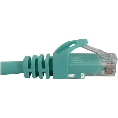 15FT CAT6A ENET CABLE SNAGLESS MOLDED UTP 10G POE M/M AQUA