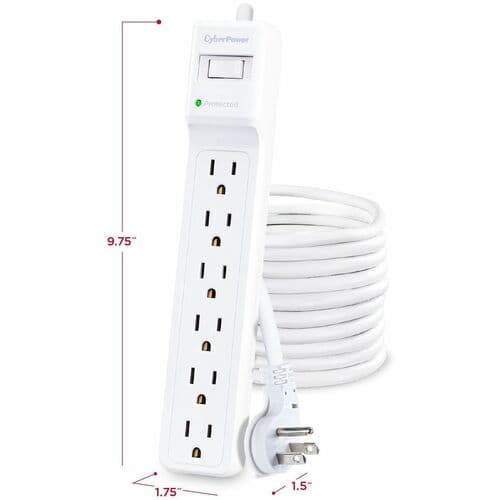 6-OUTLET SURGE PROTECTOR 600V 15 CORD 5-15P
