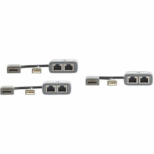 DISPLAYPORT OVER CAT6 EXTENDER KIT TRANSMITTER/2X RECEIVER 2-PORT