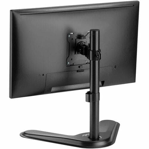 POLE MOUNT SINGLE MONITOR STAND SUPPORTS UP TO 34IN DISPLAY - BLACK
