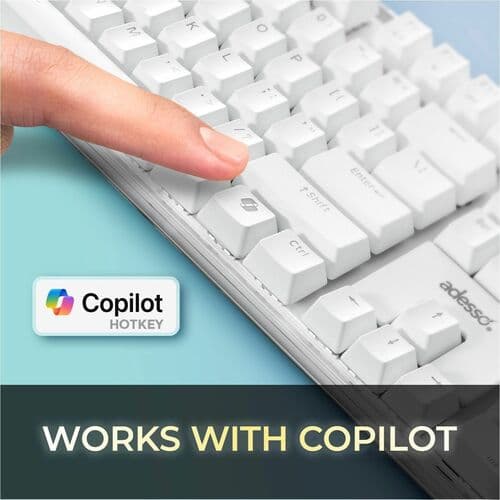 MULTI O/S W-COPILOT AI HOTKEY USB WHITE MECHANCICAL KEYBOARD