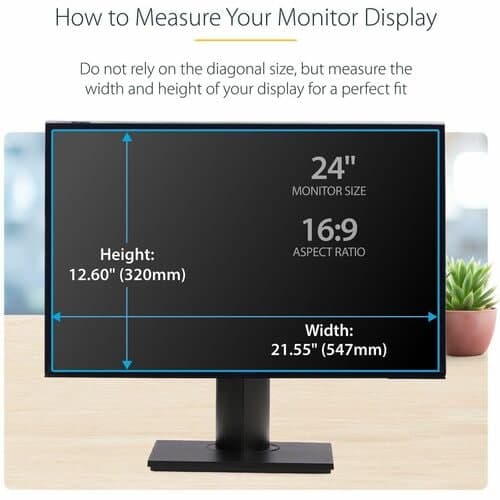24IN MONITOR PRIVACY SCREEN - HANGING ACRYLIC FILTER/SHIELD