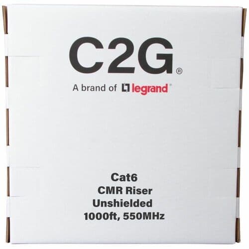 C2G BULK CAT6 UTP CMR TAA WHITE C2G 1000FT CAT6 ETHERNET CABLE CMR