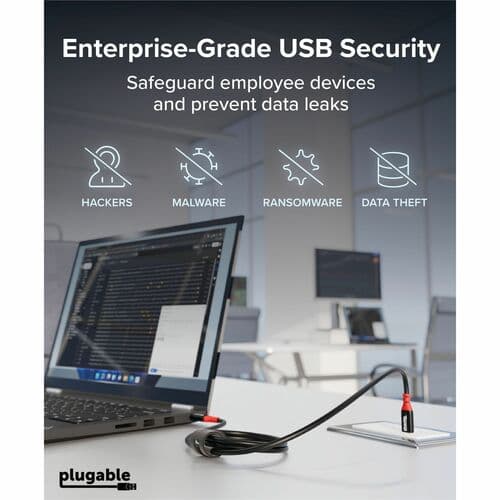 PLUGABLE USB-C CHARGING CABLE 240W WITH DATA BLOCKING 1 METER