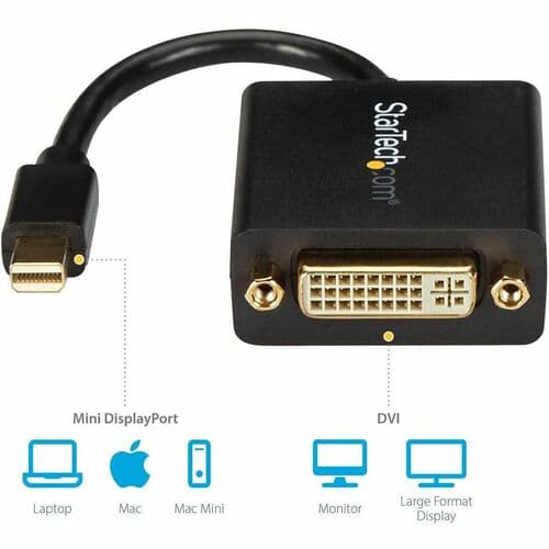 MINI DISPLAYPORT TO DVI ADAPTER MINI DP TO DVI-D CONVERTER DONGLE