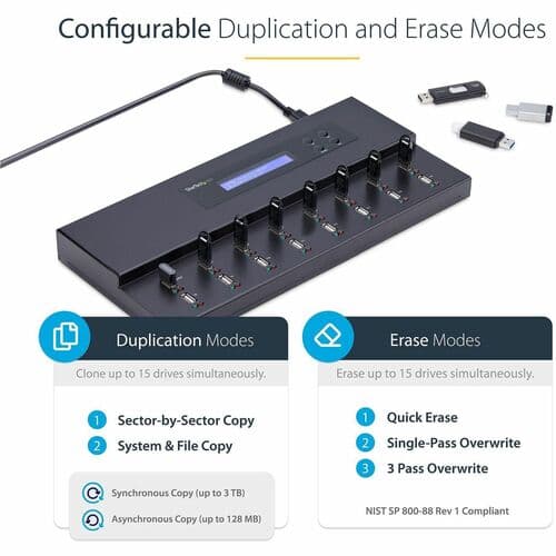 STANDALONE USB DUPLICATOR THUMB DRIVE FLASH DRIVE ERASER