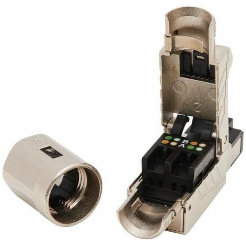 CAT6A RJ45 PLUG MPTL SHIELDED 100W POE  POE++ ZINC DIE CAST TAA