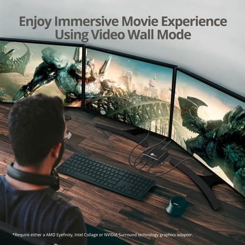 TRIPLE 4K DP 1.4 TO DISPLAYPORT TO DISPLAYPORT MST HUB