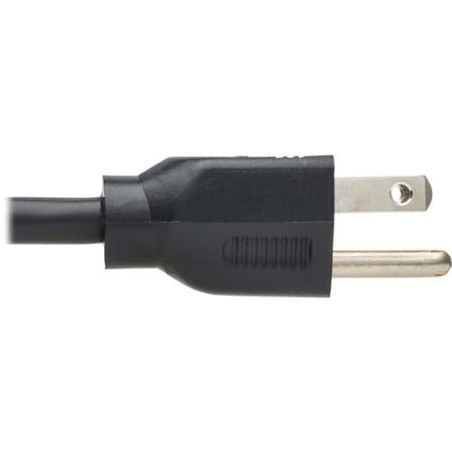1FT POWER EXTENSION CORD Y SPLITTER 5-15P TO 2X 5-15R 13A BLK