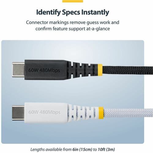 6FT USB-C CHARGING CABLE 60W PD/RUGGED USB 2.0 CHARGER CORD