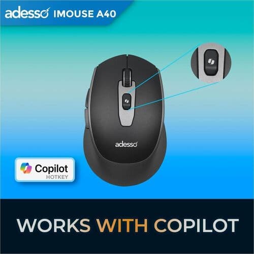 BT/2.4GHZ RF WIRELESS MOUSE COPILOT AI HOTKEY  QUIET SWITCHES