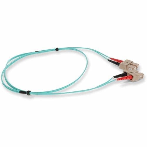 4M 10GB LOMM FIBER OPTIC PATCH CABLE OM3 DUPLEX SC/SC 50/125 AQUA