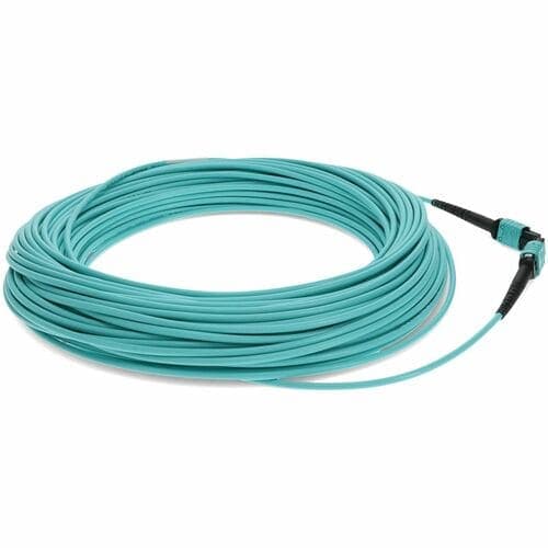 30M MPO F/F OM3 AQUA FIBER UPC CROSSOVER PATCH CABLE