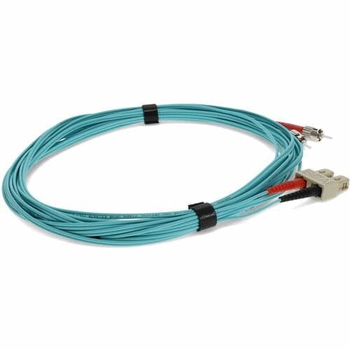 10M LASER OPTIMIZED LOMM 50/125 DUPLEX ST/SC OM3 AQUA PATCH CABLE