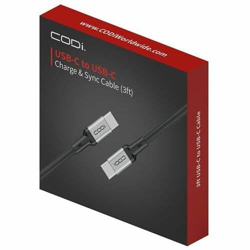 6 USBC CHARGE AND SYNC CABLE BRAIDED NYLON USBC TO USBC
