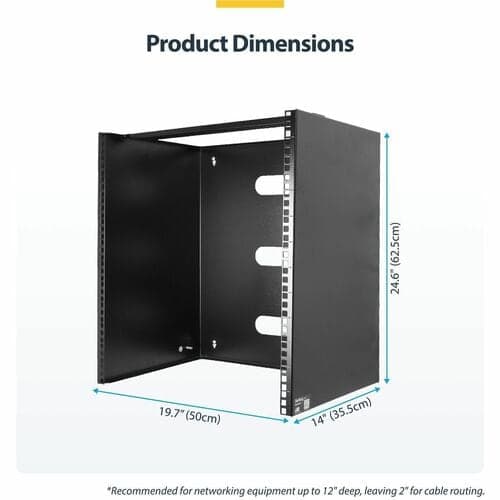 14U WALL MOUNT NETWORK RACK IT EQUIPMENT PATCH PANEL BRACKET
