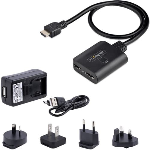 2-PORT HDMI SPLITTER 1 IN 2 OUT 4K HDMI 2.0 DISPLAY/OUTPUT SPLITTER