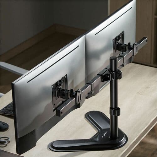 POLE MOUNT DUAL MONITOR STAND SUPPORTS UP TO TWO (2) 32IN DISPLAY
