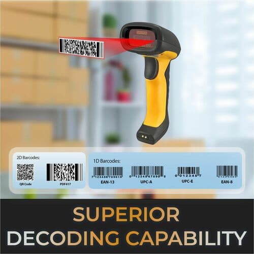 B/T2.4GHZ WRLS 2D BARCODE SCNR ANTIMICROBIAL  WATERPROOF