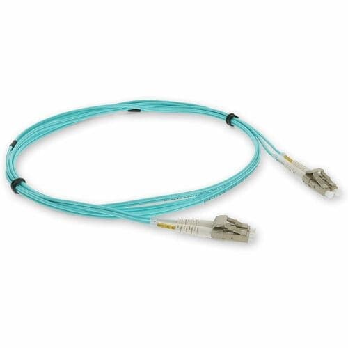 3M 10GB LOMM FIBER OPTIC PATCH CABLE OM3 DUPLEX LC/LC 50/125 AQUA