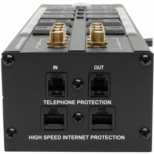 10 OUTLET SURGE PROTECTOR 3840J HOME THEATER SURGE TEL/MODEM/COAX