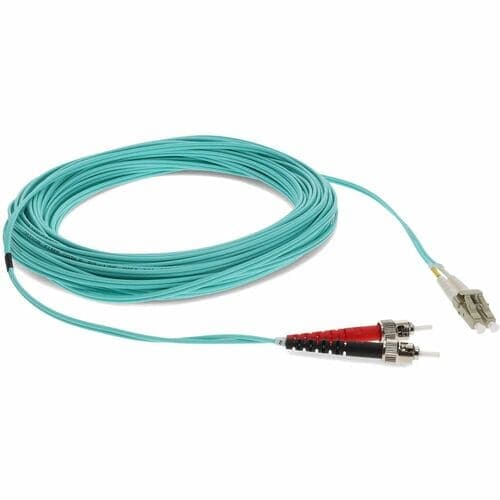 40M LC TO ST M/M OM3 AQUA FIBER UPC DUPLEX LSZH PATCH CABLE