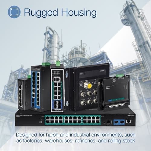 FRONT ACCESS SWITCH INDUSTRIAL GIGABIT POE+ WALL-MOUNTED