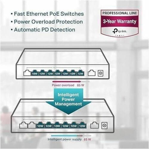 9PORT 10/100MBPS DESKTOP SWITCH WITH 8PORT POE+