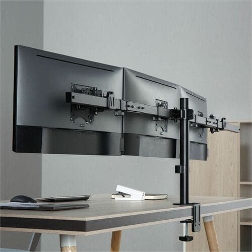 POLE MOUNT TRIPLE MONITOR MOUNT SUPPORTS UP TO THREE(3) 32IN DISPLA