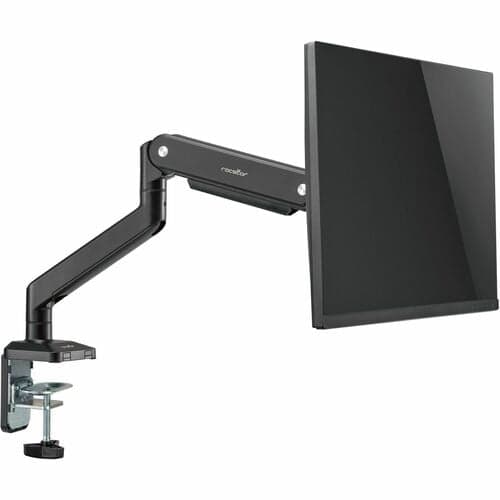 SINGLE ERGONOMIC MONITOR MOUNT SUPPORTS UP TO 34IN DISPLAY - BLACK
