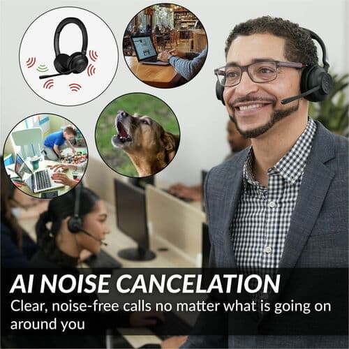 HS BT AINC MIC ANC USB-C DONGLE WIRELESS HEADSET WITH ANC  AI ENC