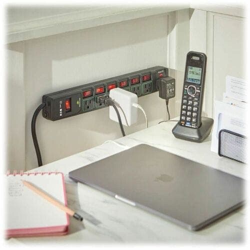 7OUT SURGE PROTECTOR 1080 J BLACK ECO SURGE 6FT CORD NEMA 5-15